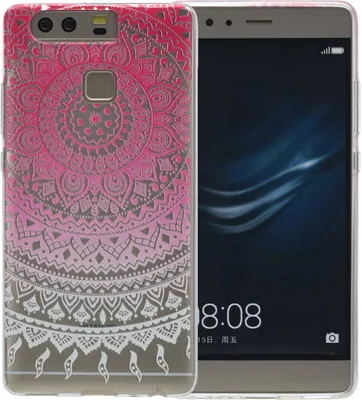 Produktbild von Henna Cover für Huawei Y5 2017 Case Schutz Hülle Silikon Sonne Pink