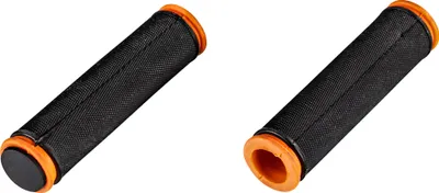 Produktbild von Galano Toxic Griffe 124 mm 22,2 mm Fahrradgriffe Grips Lenkergriffe Set rechts links Gummigriffe rutschfest MTB Mountainbike (schwarz/orange)