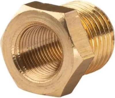 Produktbild von Messing Gewinde-Fitting Reduzierung 3/8' AG (DN10) - 1/8' IG (DN6) - schwere Ausführung