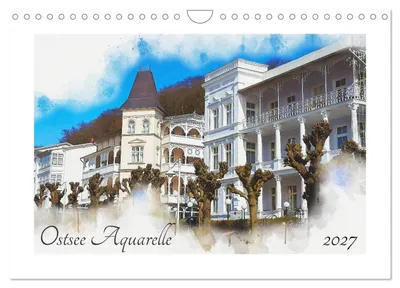 Produktbild von Ostsee Aquarelle (Wandkalender 2027 DIN A4 quer), CALVENDO Monatskalender