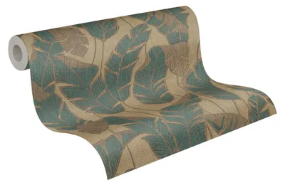 Obrázok produktu pre Vliesová tapeta 39502-2 Jade 2 Palm leaves Beige Black Petrol