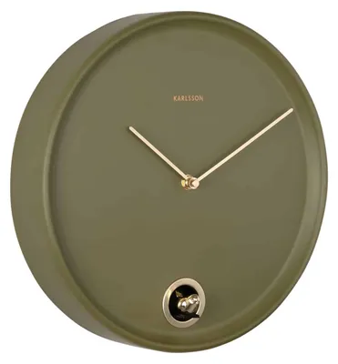 Produktbild von Karlsson - Wanduhr Esencia Cuckoo - Grün - Ø30cm
