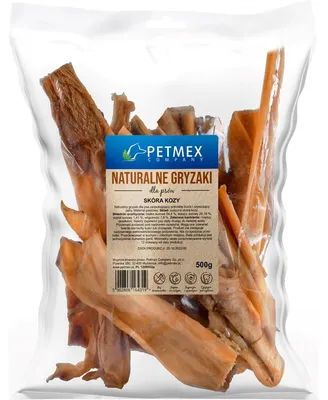 Obrázek produktu pro PETMEX Přírodní žvýkací pamlsek z kozí kůže pro psy, 500 g