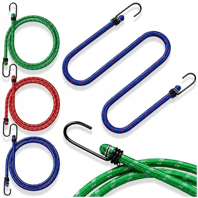 Produktbild von Elastische Gepäckspanngurte mit Haken, 3 Stück, 95 cm