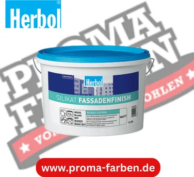 Produktbild von Herbol Silikat Fassadenfinish Weiss Gebindegröße: 1 Liter