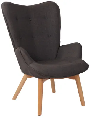 Produktbild von CLP Lounger Durham Stoff mit Buchenholz Gestell dunkelgrau