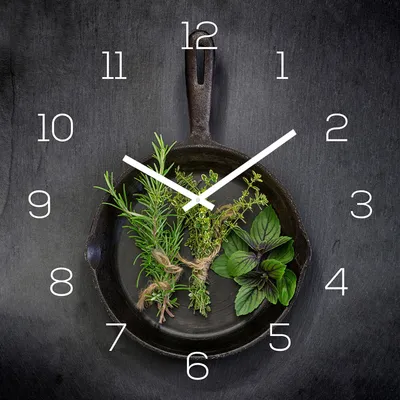 Levandeo Wanduhr Aus Glas 30x30cm Uhr Als Glasbild Küche Gewürze