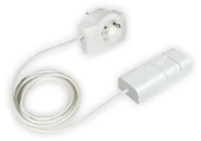 Immagine prodotto di Dimmer a cavo EHMANN T21.07, bianco con spina di adattamento, Plug&Play