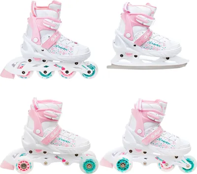 Produktbild von 4in1 Inlineskates/Triskates/Rollschuhe/Schlittschuhe Raven Rosi verstellbar 28-32