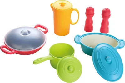Productafbeelding van Speelkeuken set: 10-delige pannenset voor kinderen
