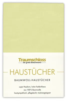 Produktbild von Traumschloss Betttuch Haustuch 150 x 250 cm grün hautsympathisch und pflegeleicht