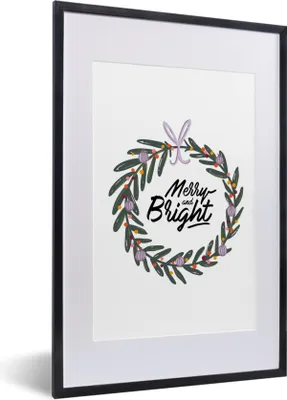 Produktbild von MuchoWow® MuchoWow® Gerahmtes Poster Fröhlich und heiter" - Sprichwörter - Zitate 40x60 cm - Poster mit zchwarzem Bilderrahmen - Poster in Rahmen