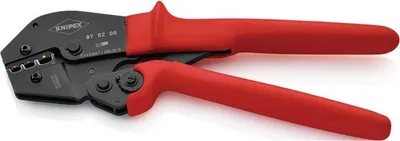 Obrázek produktu pro Kleště s pákovým mechanismem pro lisování koncovek Twin 2x6, 2x10 a 2x16 mm² KNIPEX | 4003773026839