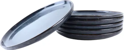 Produktbild von OTIX Speiseteller Set für 6 Personen 26 cm Blau Steingut EBONY