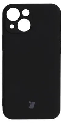 A black phone case is shown against a black background.