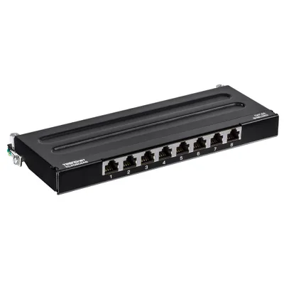 Obrázek produktu pro Trendnet TC-P08C6AS, 10 Gigabit Ethernet, RJ-45, Zlato, Cat5e, Cat6, Cat6a, 22/26, Černá