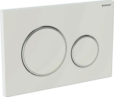 Image de GEBERIT plaque de déclenchement Sigma 20 plaque blanc mat / bouton blanc mat 115.882.01.1