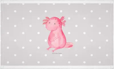 Produktbild von Mr. & Mrs. Panda Handtuch Axolotl Niedlich - Grau Pastell - Geschenk, Baumwollhandtuch, Händehandtuch, Freundin, Zufrieden, 50x100, Liebe, Lebensweisheit, Weisheit