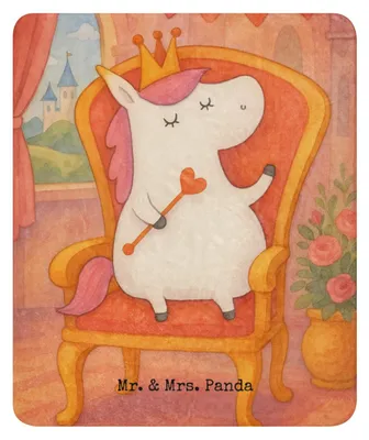Produktbild von Mr. & Mrs. Panda Plaid Einhorn Prinzessin Design 130 x 155 cm - Weiß - Geschenk, Decke, Kuscheldecke, Heimdecke, Geburtstagsgeschenk, Tagesdecke, Sofadecke, Monat
