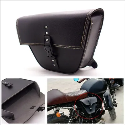 Obrázek produktu pro Trojúhelníková brašna ze syntetické kůže pod sedlo motocyklu pro café racer čtyřkolky