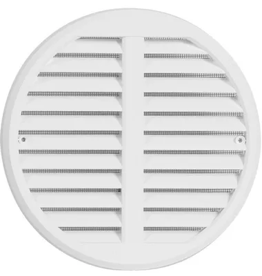 Produktbild von Lüftungsgitter Kunststoff verstellbar für Rohre von 125-160mm Deckmaß175mm mit Insektenschutz
