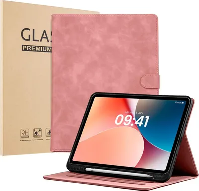 Produktbild von LBH Tablet Schutzhülle + 2x 9H Display Glas für Apple iPad Pro 4. Gen 11 Zoll Cover Case Schutz Tablet Farbe: Rosa
