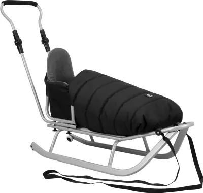 Produktbild von Kunert ROCKER Schlitten für Kinder Schlitten mit Lehne I Babyschlitten Kinderschlitten I Rückenlehne Schlitten Baby Schlitte + Schlafsack