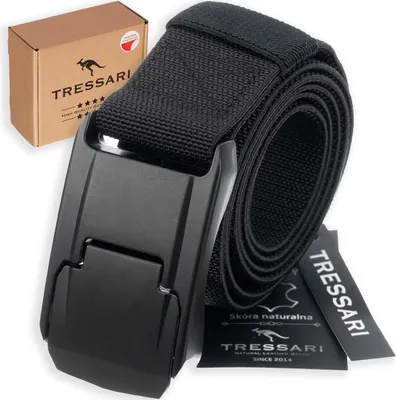 Obrázek produktu pro Camerazar Univerzální vojenský opasek s automatickou sponou, černá, nylon, 125 cm