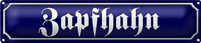 Produktbild von Blechschild Straßenschild 46x10cm Zapfhahn Kneipe Bar Bier Dekoration
