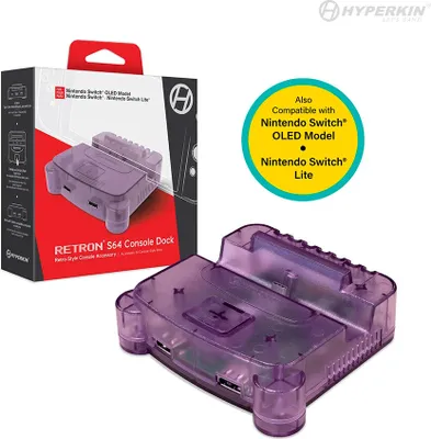Produktbild von Hyperkin RetroN S64, Andockstation, Nintendo Switch, Violett, Aktivität, Switch / Switch Lite, 50,8 mm