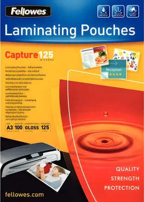 Produktbild von Fellowes Laminierfolie A3 125 mic selbstklebend - 100 Stüc