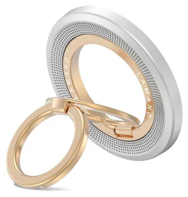 Imagen del producto de Tech-Protect MMR700 Lamano, anillo magnético Magsafe para teléfono, titanio/oro