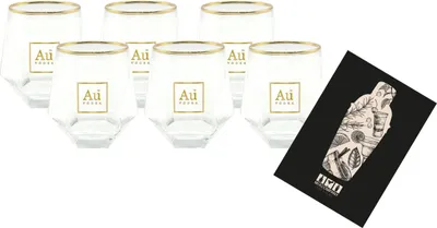 Produktbild von Au Vodka Diamond Cut Acrylglas 6er Set Tumbler Glas aus Hartplastik