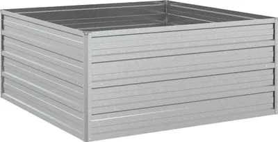 Produktbild von vidaXL Garten-Hochbeet 100x100x45 cm Verzinkter Stahl Silber