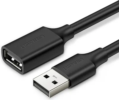Obrázok produktu pre Ugreen kabel przedłużacz USB (męski) - USB (żeński) 2.0 480Mb/s 1.5m czarny (US103)