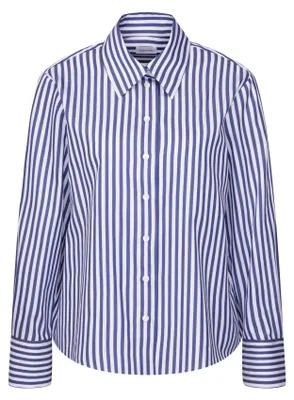 Produktbild von Seidensticker Damen Bluse -Regular Fit - Gestreift - Langarm - 100% Baumwolle