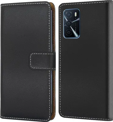 Produktbild von Handy Tasche für OPPO A16 Schutzhülle Bookstyle Etui Klapphülle Wallet Flip Cover Case Schwarz