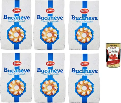 Produktbild von Doria Kekse Bucaneve Butterkeks kekse mit Zucker 6x 400g cookies biscuits snack + Italian Gourmet polpa 400g