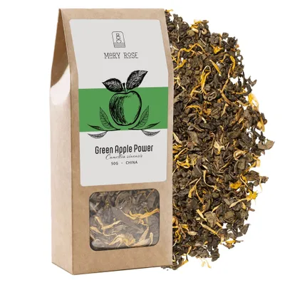 Obrázek produktu pro Mary Rose - Zelený Čaj Green Apple Power - 50 g