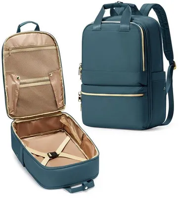 Produktbild von Wasserdichter Reiserucksack Damen 40x20x25 cm Blau