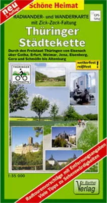 Produktbild von Thüringer Städtekette Radwander- und Wanderkarte 1 : 35 000
