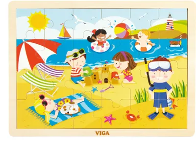 Produktbild von Kinderpuzzle aus Holz Viga Summer