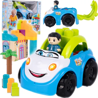 Produktbild von MalPlay Auto große Blöcke Bauklötze Set 40el. Spielzeug Bausteine für Kleinkinder ab 3 Jahren Geschenk