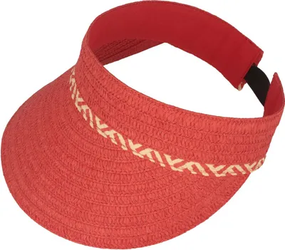Fiebig knautschbarer breiter Visor aus Borte in rot