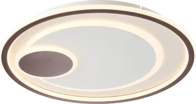 Produktbild von Brilliant LED Deckenleuchte Circulon Weiß / Braun Ø50cm 48W 6796lm CCT 3000K-6000K Dimmbar Fernbedienung