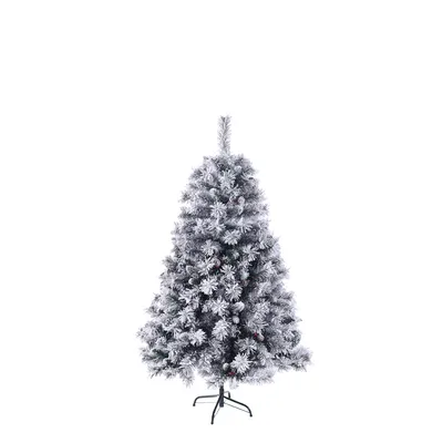 Produktbild von SVITA Weihnachtsbaum künstlich Schnee Tannenzapfen Beeren inkl. Ständer 150cm