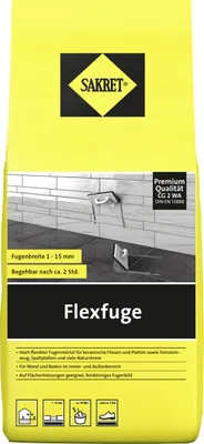 Produktbild von SAKRET Flexfuge 1 - 15 mm silbergrau 5 kg
