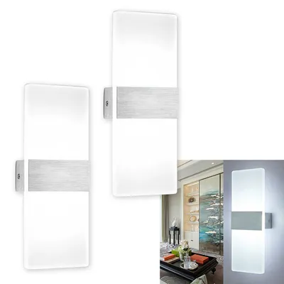Immagine prodotto di TolleTour Lampada da parete a LED 12W luce da corridoio faretto da parete per interni lampada da parete lampada da corridoio per esterni bianco