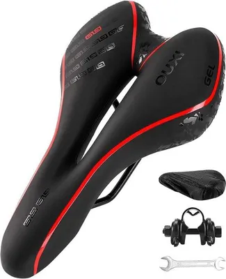 Obrázek produktu pro Sedlo na kolo pro muže a ženy - Pohodlné cyklistické sedlo - Unisex - Voděodolné - Ergonomické - Údržba kola