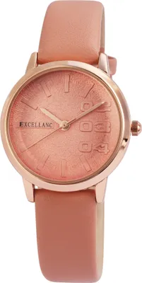 Produktbild von Excellanc Damen-Uhr Kunstleder Dornschließe Rund Analog Quarz 1900169